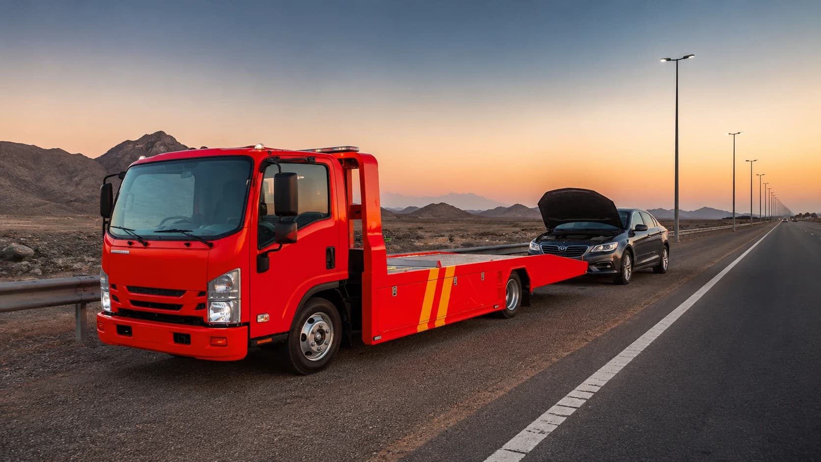 Roadside Car Pickup Between Jeddah and Makkah