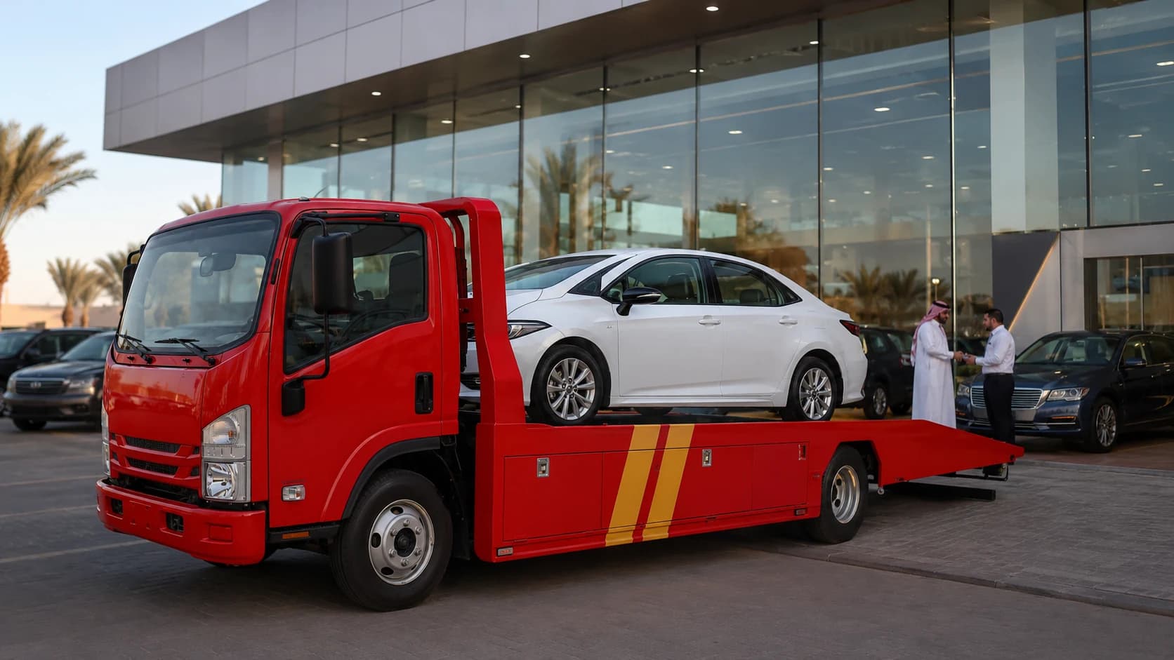 Transporting a Purchased Car from a Jeddah Showroom or Market